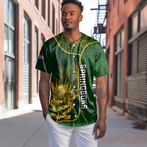 Custom South Africa Rugby Baseball Jersey Go Champions Springboks Flower