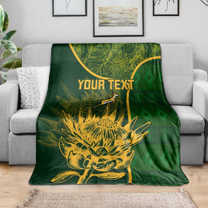 Custom South Africa Rugby Blanket Go Champions Springboks Flower