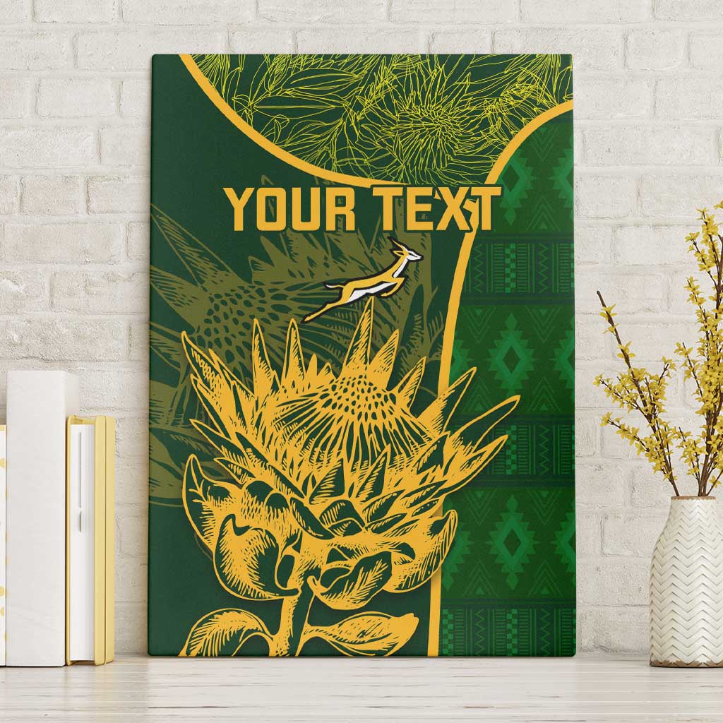 Custom South Africa Rugby Canvas Wall Art Go Champions Springboks Flower