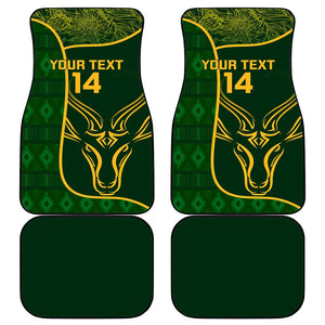 Custom South Africa Rugby Car Mats Go Champions Springboks Flower