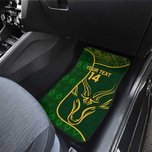 Custom South Africa Rugby Car Mats Go Champions Springboks Flower