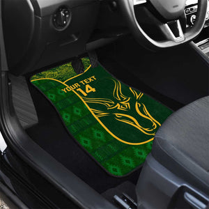 Custom South Africa Rugby Car Mats Go Champions Springboks Flower