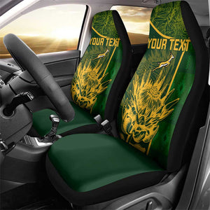 Custom South Africa Rugby Car Seat Cover Go Champions Springboks Flower