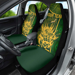 Custom South Africa Rugby Car Seat Cover Go Champions Springboks Flower