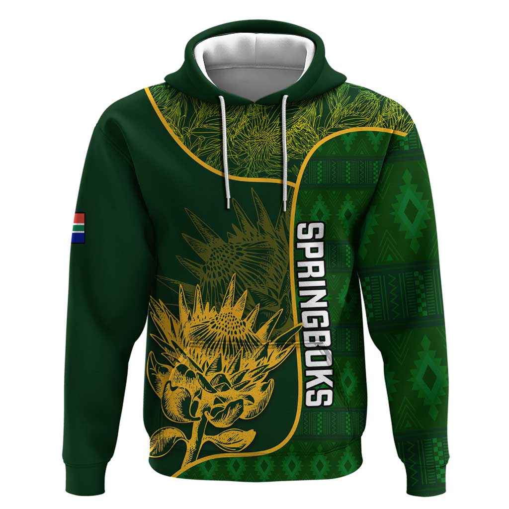 Custom South Africa Rugby Hoodie Go Champions Springboks Flower