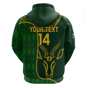 Custom South Africa Rugby Hoodie Go Champions Springboks Flower