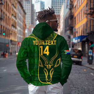 Custom South Africa Rugby Hoodie Go Champions Springboks Flower