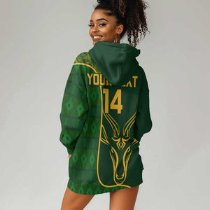 Custom South Africa Rugby Hoodie Dress Go Champions Springboks Flower