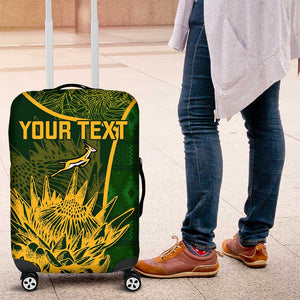 Custom South Africa Rugby Luggage Cover Go Champions Springboks Flower