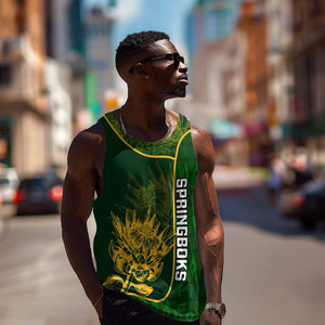 Custom South Africa Rugby Men Tank Top Go Champions Springboks Flower