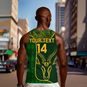 Custom South Africa Rugby Men Tank Top Go Champions Springboks Flower