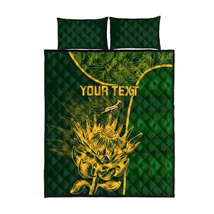 Custom South Africa Rugby Quilt Bed Set Go Champions Springboks Flower