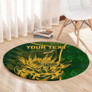 Custom South Africa Rugby Round Carpet Go Champions Springboks Flower