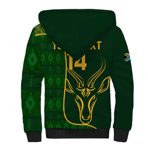 Custom South Africa Rugby Sherpa Hoodie Go Champions Springboks Flower