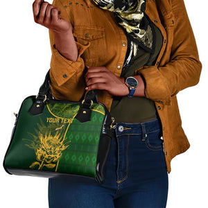 Custom South Africa Rugby Shoulder Handbag Go Champions Springboks Flower