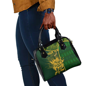 Custom South Africa Rugby Shoulder Handbag Go Champions Springboks Flower