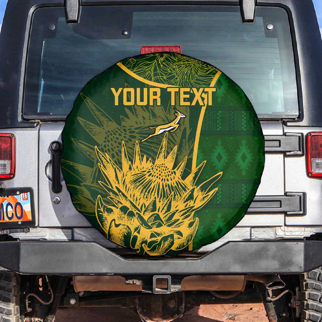 Custom South Africa Rugby Spare Tire Cover Go Champions Springboks Flower