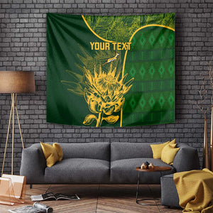 Custom South Africa Rugby Tapestry Go Champions Springboks Flower