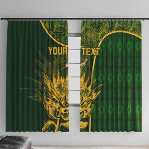 Custom South Africa Rugby Window Curtain Go Champions Springboks Flower