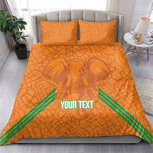 Ivory Coast Football Custom Bedding Set Les Elephants Dames Skin Style