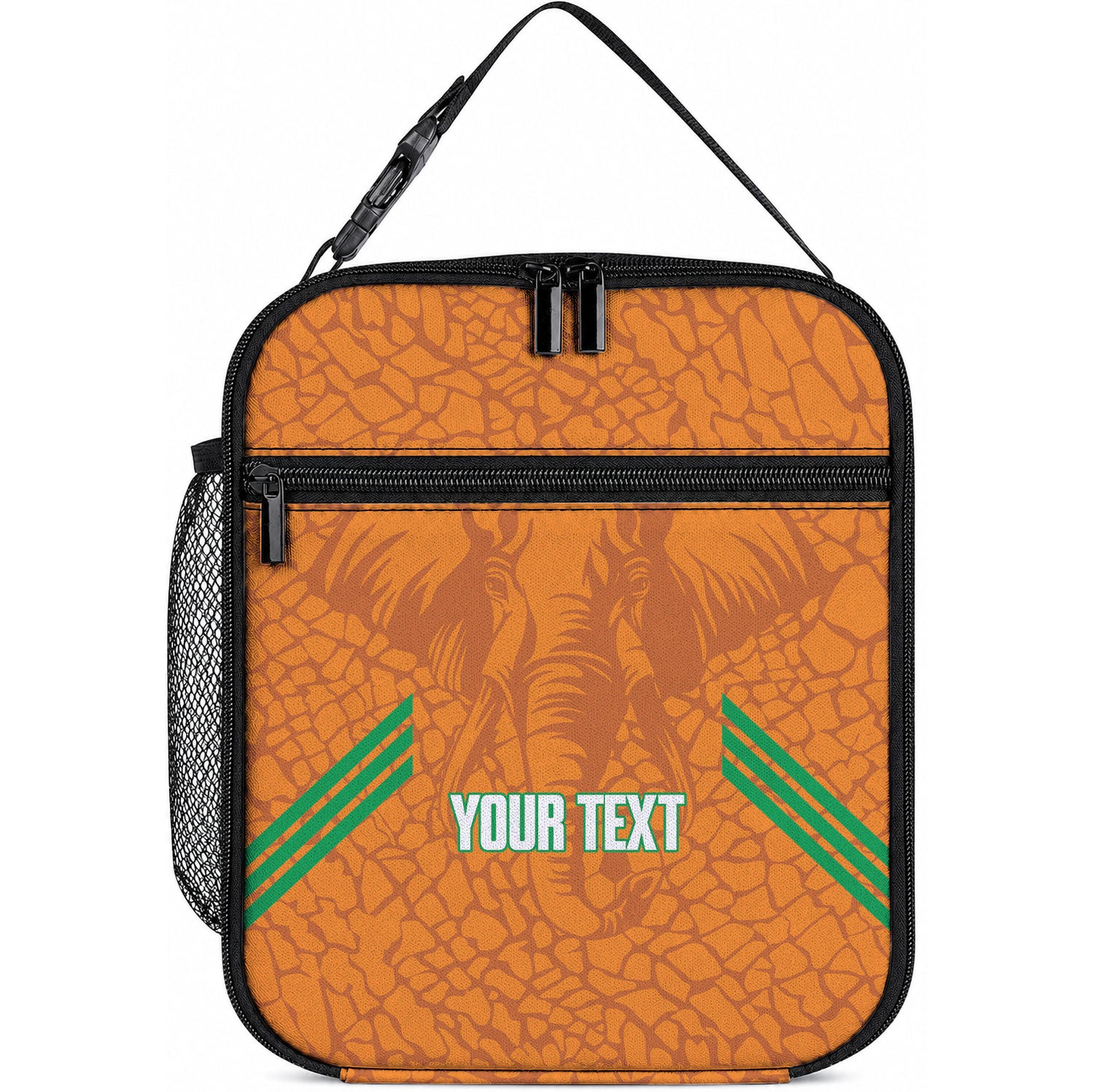 Ivory Coast Football Custom Lunch Bag Les Elephants Dames Skin Style