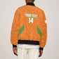 Ivory Coast Football Custom Sleeve Zip Bomber Jacket Les Elephants Dames Skin Style
