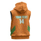 Ivory Coast Football Custom Sleeveless Zip Hoodie Les Elephants Dames Skin Style