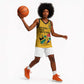 Personalised South Africa Basketball Jersey African Pattern Happy Freedom Day Yellow Version LT14
