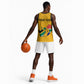 Personalised South Africa Basketball Jersey African Pattern Happy Freedom Day Yellow Version LT14