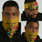 Personalised South Africa Neck Gaiter African Pattern Happy Freedom Day Yellow Version LT14