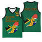 Personalised South Africa Basketball Jersey African Pattern Happy Freedom Day Green Version LT14