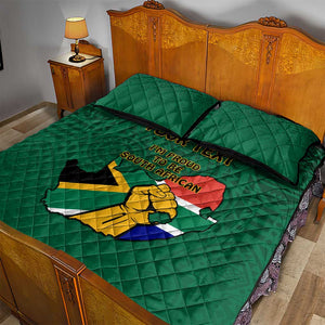 Personalised South Africa Quilt Bed Set African Pattern Happy Freedom Day Green Version