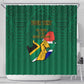 Personalised South Africa Shower Curtain African Pattern Happy Freedom Day Green Version