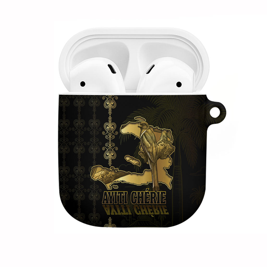 Afro-Haitians Ayiti Cherie AirPods Case Haiti Map Kanson Wouj Veve Vodou