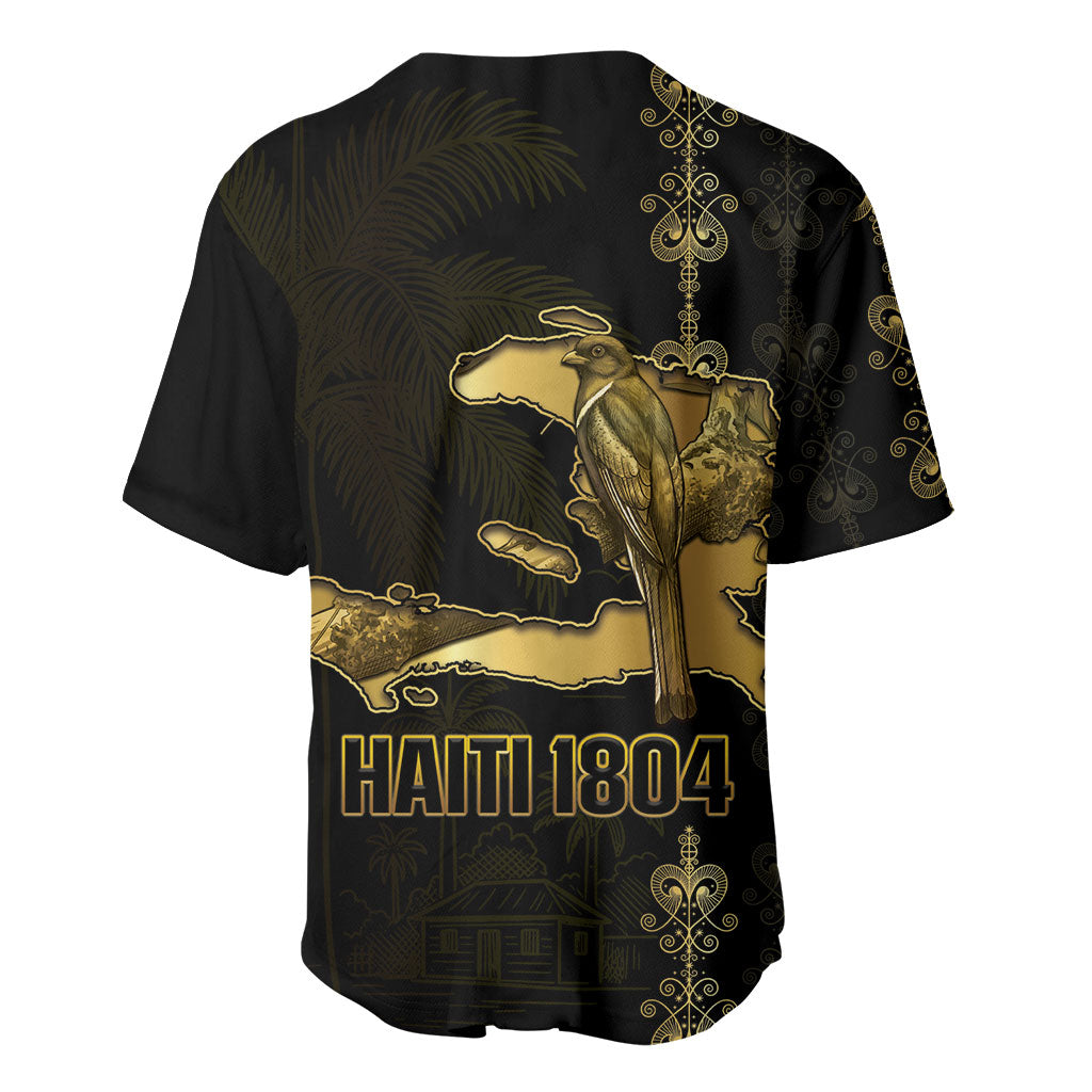 Afro-Haitians Ayiti Cherie Baseball Jersey Haiti Map Kanson Wouj Veve Vodou