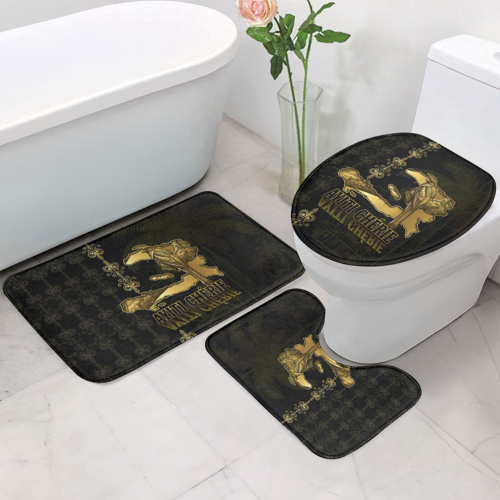 Afro-Haitians Ayiti Cherie Bathroom Set Haiti Map Kanson Wouj Veve Vodou