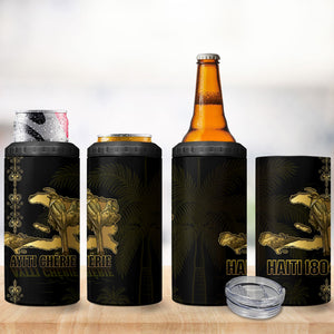 Afro-Haitians Ayiti Cherie 4 in 1 Can Cooler Tumbler Haiti Map Kanson Wouj Veve Vodou