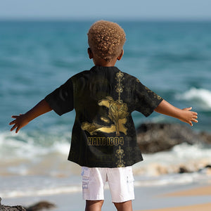 Afro-Haitians Ayiti Cherie Kid Hawaiian Shirt Haiti Map Kanson Wouj Veve Vodou