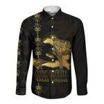 Afro-Haitians Ayiti Cherie Long Sleeve Button Shirt Haiti Map Kanson Wouj Veve Vodou