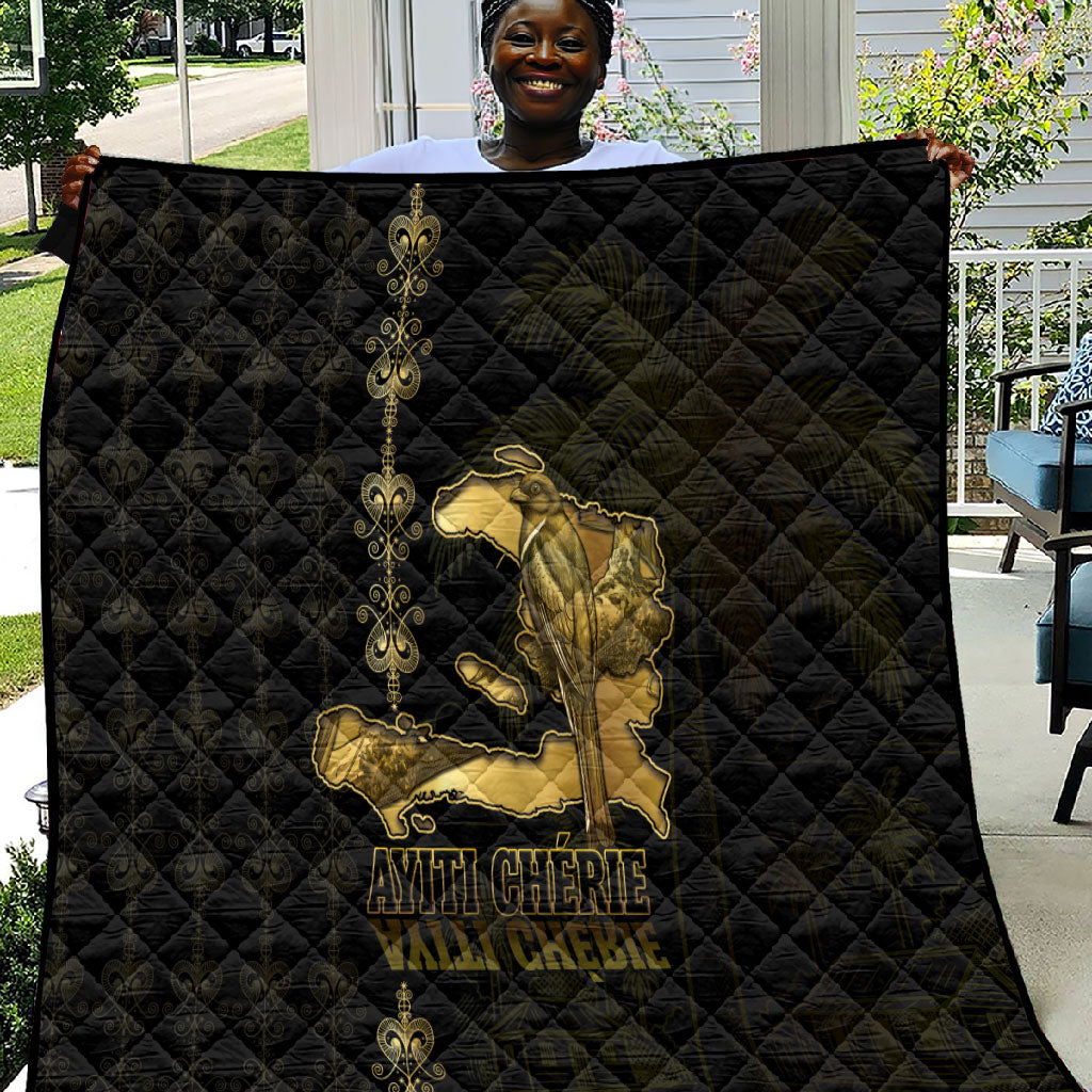 Afro-Haitians Ayiti Cherie Quilt Haiti Map Kanson Wouj Veve Vodou
