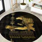 Afro-Haitians Ayiti Cherie Round Carpet Haiti Map Kanson Wouj Veve Vodou