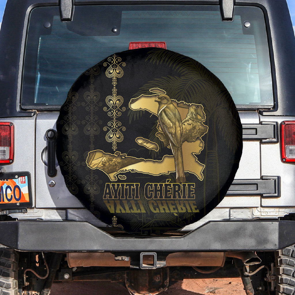 Afro-Haitians Ayiti Cherie Spare Tire Cover Haiti Map Kanson Wouj Veve Vodou