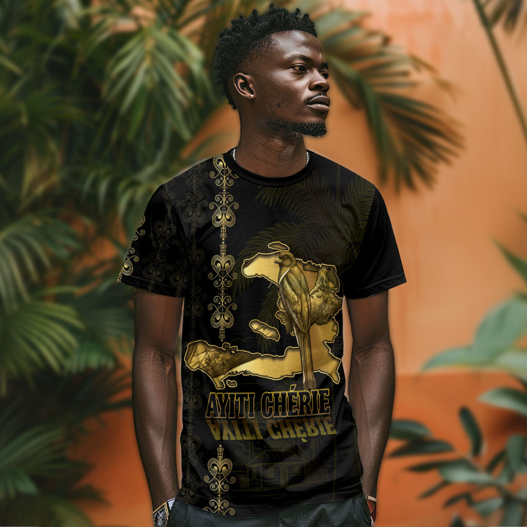 Afro-Haitians Ayiti Cherie T shirt Haiti Map Kanson Wouj Veve Vodou