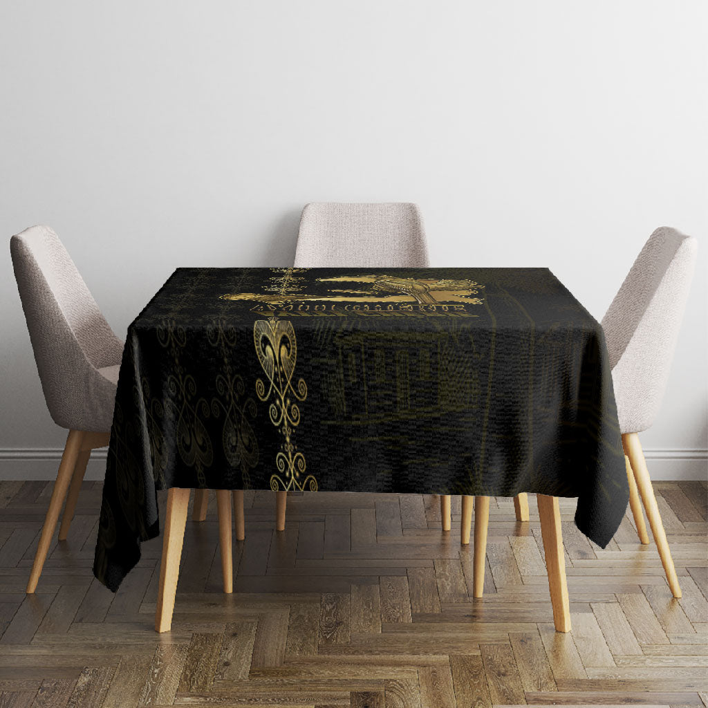 Afro-Haitians Ayiti Cherie Tablecloth Haiti Map Kanson Wouj Veve Vodou