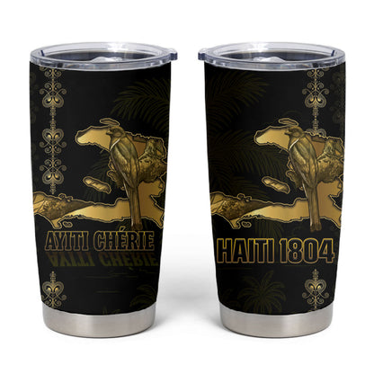 Afro-Haitians Ayiti Cherie Tumbler Cup Haiti Map Kanson Wouj Veve Vodou