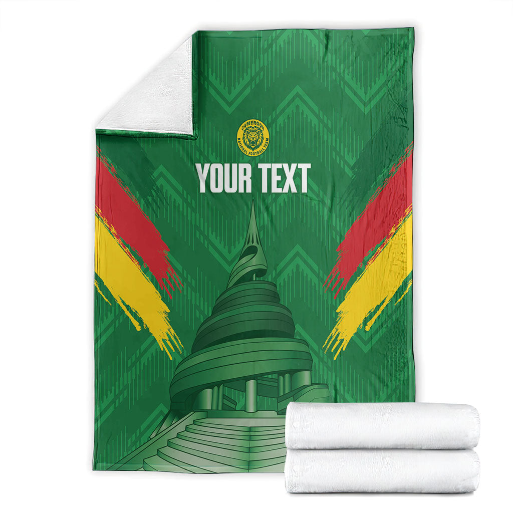 Cameroon Football Custom Blanket Reunification Monument Les Lionnes Indomptables