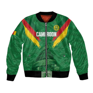 Cameroon Football Custom Bomber Jacket Reunification Monument Les Lionnes Indomptables