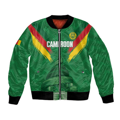 Cameroon Football Custom Bomber Jacket Reunification Monument Les Lionnes Indomptables