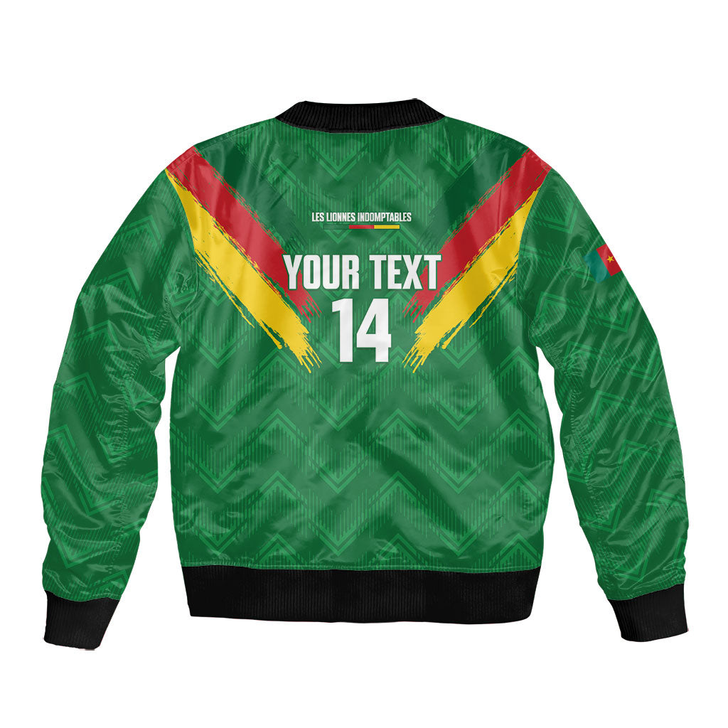 Cameroon Football Custom Bomber Jacket Reunification Monument Les Lionnes Indomptables