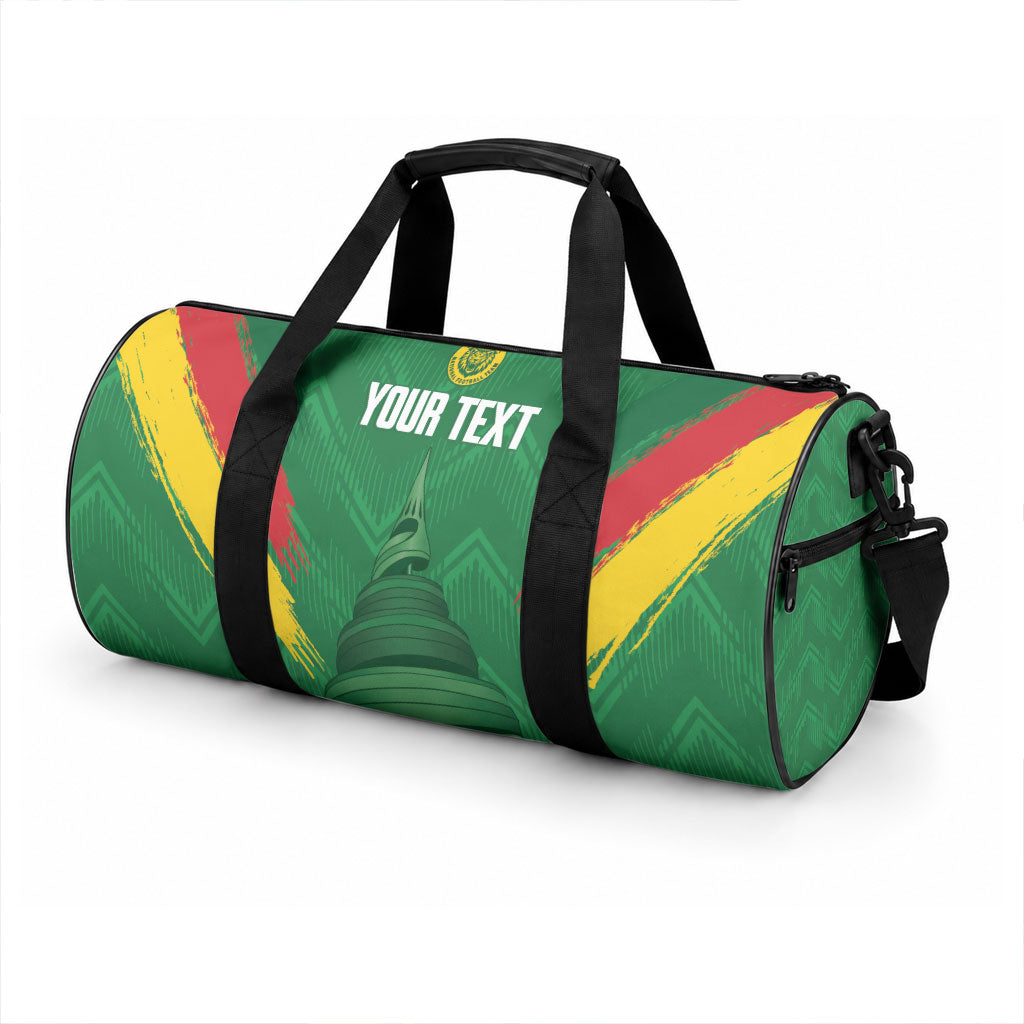 Cameroon Football Custom Duffle Bag Reunification Monument Les Lionnes Indomptables